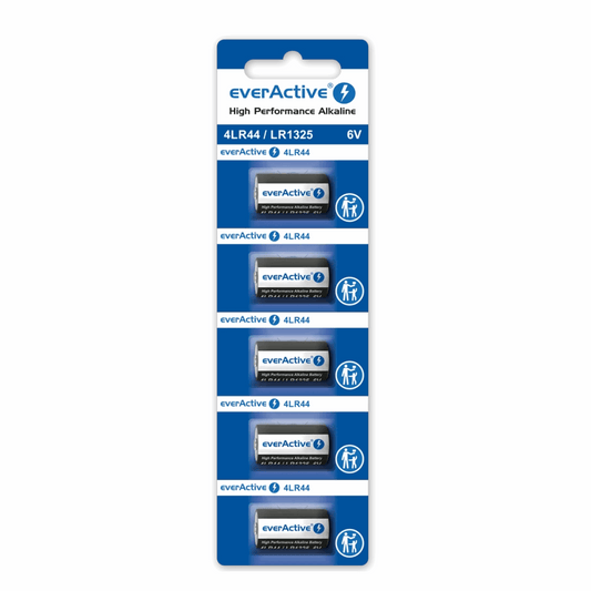 5er Pack everActive 4LR44 / LR1325 / 544A Alkaline Batterie 6V - MIZO.at