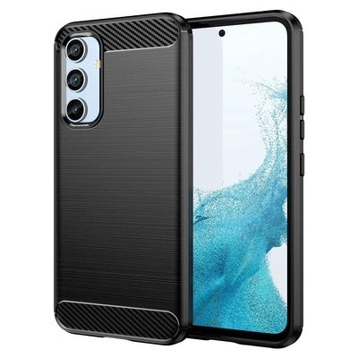 Galaxy A54 5G Carbon Case | Flexible Silicone Cover Black - MIZO.at