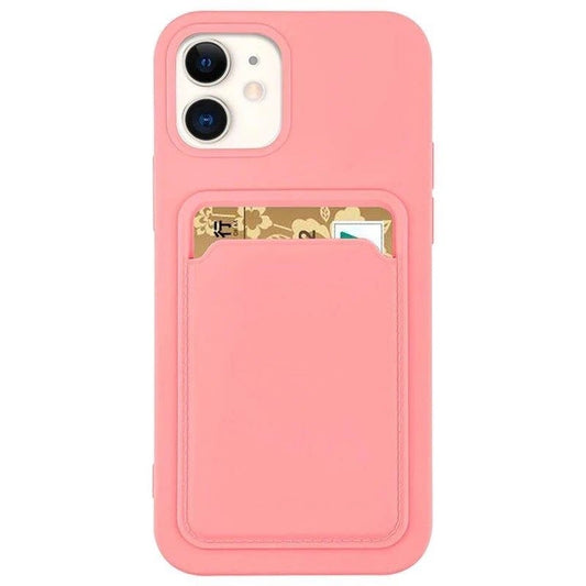 Samsung S21 Ultra Kartenhülle Rosa – Silikon Geldbörse mit Kartenfach - MIZO.at