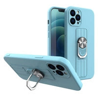 iPhone 13 Ring Silikon Case – Mint mit Finger Grip & Stand - MIZO.at