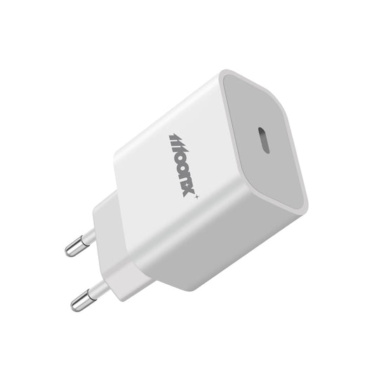 MOONX MC03 Wall Charger | 20W USB-C PD Fast Charge White - MIZO.at
