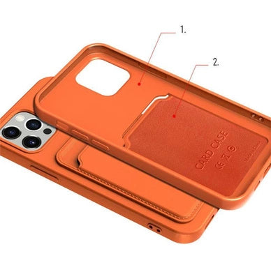 Samsung S22 Wallet Case Marineblau – Silikon Kartenfach Schutzhülle - MIZO.at
