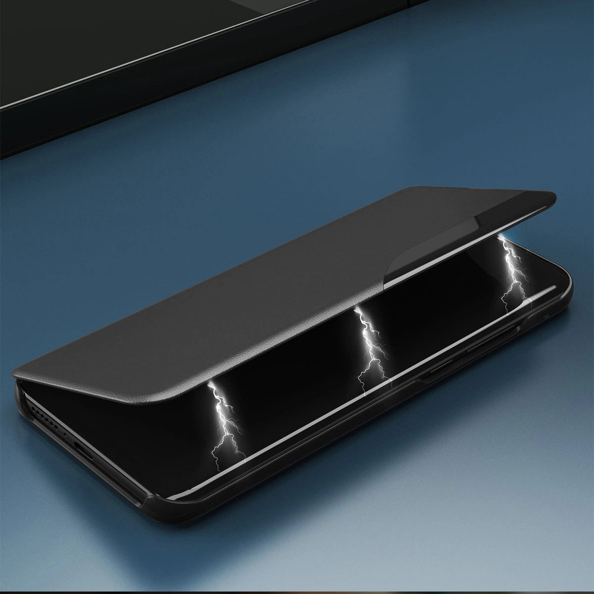Samsung S24 Eco Leather View Case | Smart Flip Cover Black - MIZO.at