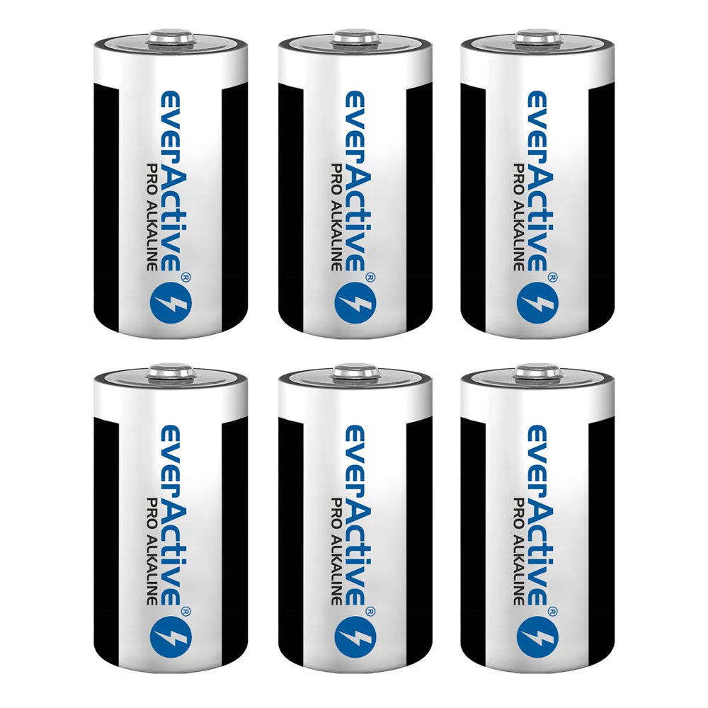 everActive Pro C LR14 1,5V Alkaline-Batterien – 6 Stück (3 × 2er Blister)