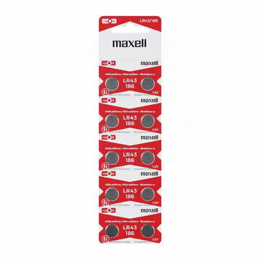 10er Pack Maxell G12 AG12 LR43 Mini Alkaline Batterien