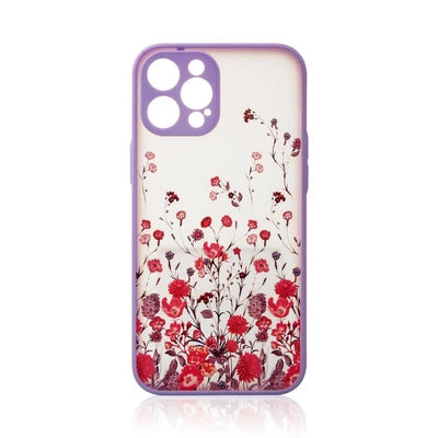 Lila Floral iPhone 12 Pro Max Case – Designer Schutzcover Premium - MIZO.at