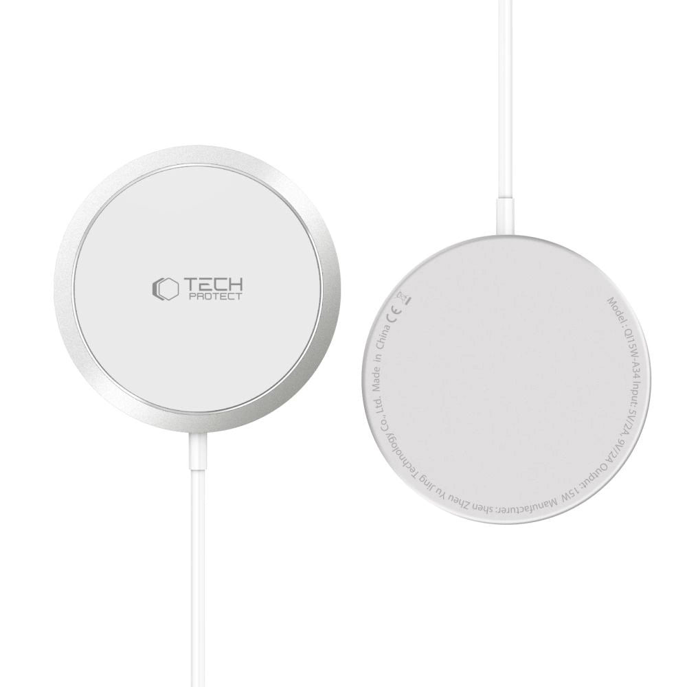 Tech-Protect 15W MagSafe Induktives Ladegerät – Weiß - MIZO.at