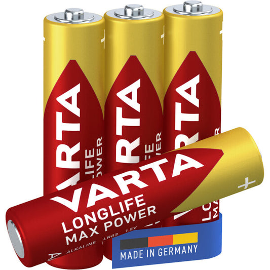 4er Pack Varta Max Power AAA LR03 Alkaline Batterien - MIZO.at