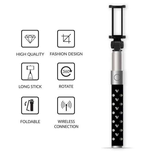Disney Mickey Big Head Wireless Selfie Stick | Black - MIZO.at