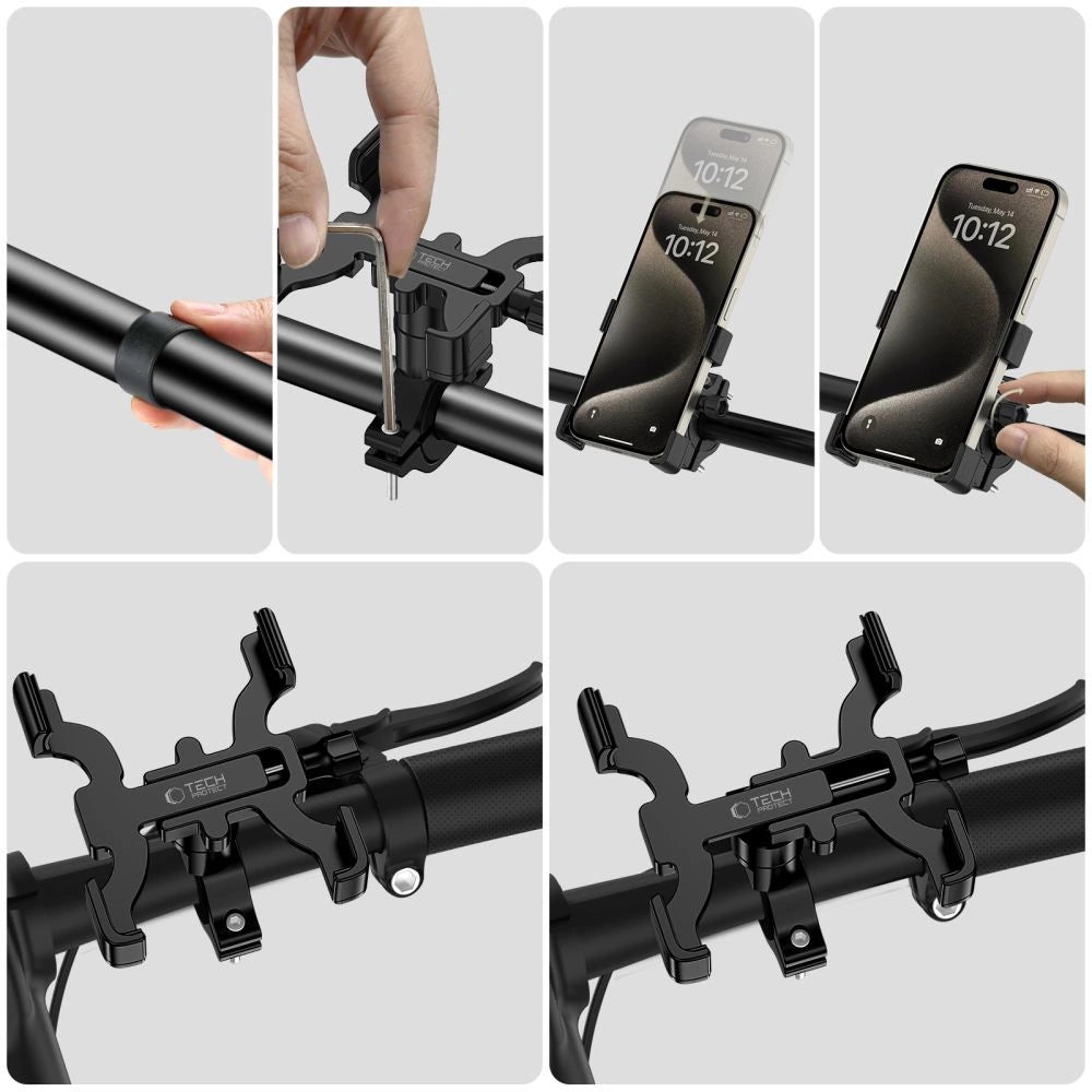 Tech-Protect V3 Fahrrad Handyhalterung – Lenkerhalterung – Schwarz - MIZO.at