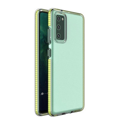 Samsung S21 Ultra Spring Case – Transparent TPU Gelber Rahmen - MIZO.at
