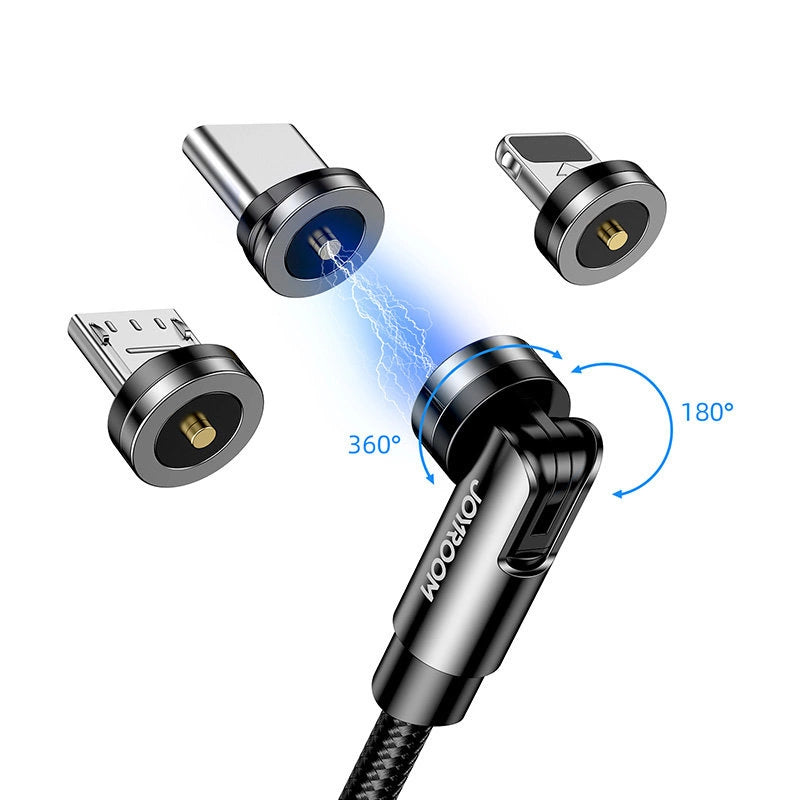 Joyroom 3-in-1 Magnetic Cable | Lightning, Type-C & Micro USB Charging - MIZO.at