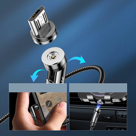 Joyroom 3-in-1 Magnetic Cable | Lightning, Type-C & Micro USB Charging - MIZO.at