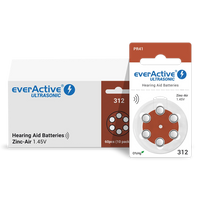 everActive ULTRASONIC 312 Hörgerätebatterien 6er Pack Zink-Luft - MIZO.at