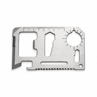 Multitool-Karte Metall – 11 Funktionen im kompakten Survival-Tool - MIZO.at