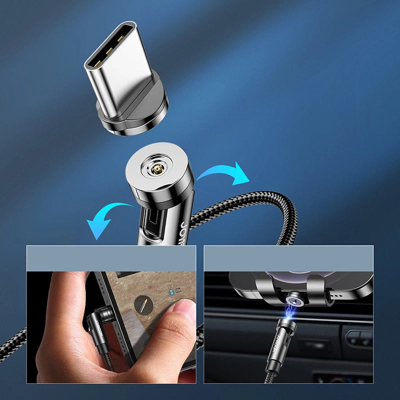 Joyroom 3-in-1 Magnetic Cable | Lightning, Type-C & Micro USB Charging - MIZO.at