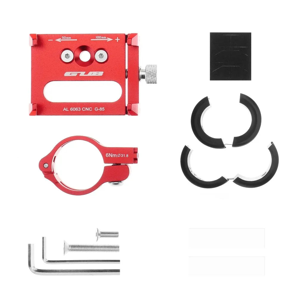 GUB G85 Aluminum Bike Holder for Mobile Phones | Red - MIZO.at