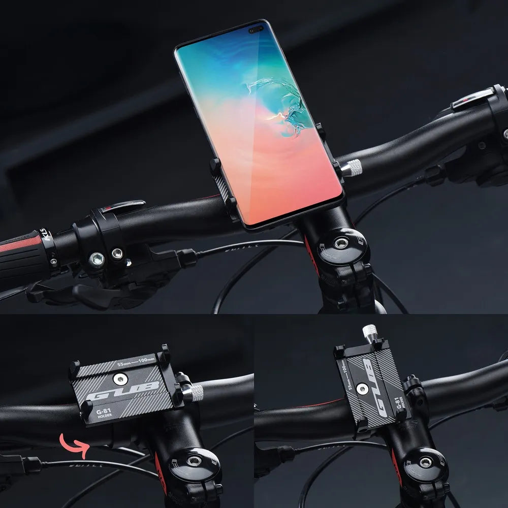 Fahrrad Handyhalter Aluminium Lenker Halterung GUB G81 Schwarz - MIZO.at