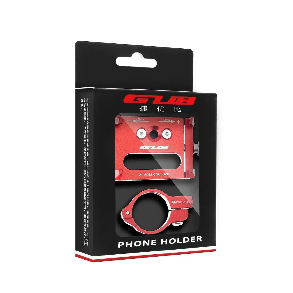 GUB G85 Aluminum Bike Holder for Mobile Phones | Red - MIZO.at