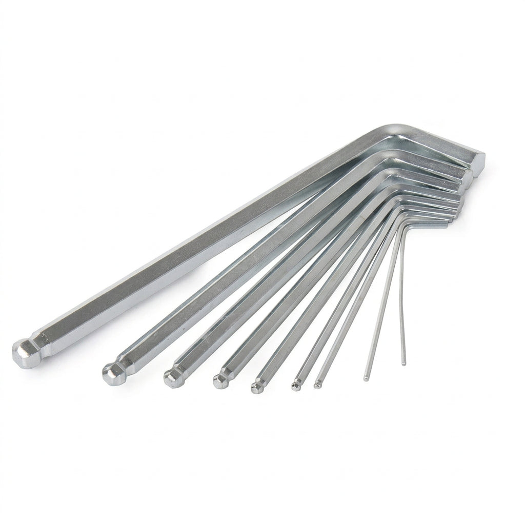 Inbus-Schlüsselset mit Kugelkopf, 9-teilig – 1,5–10 mm