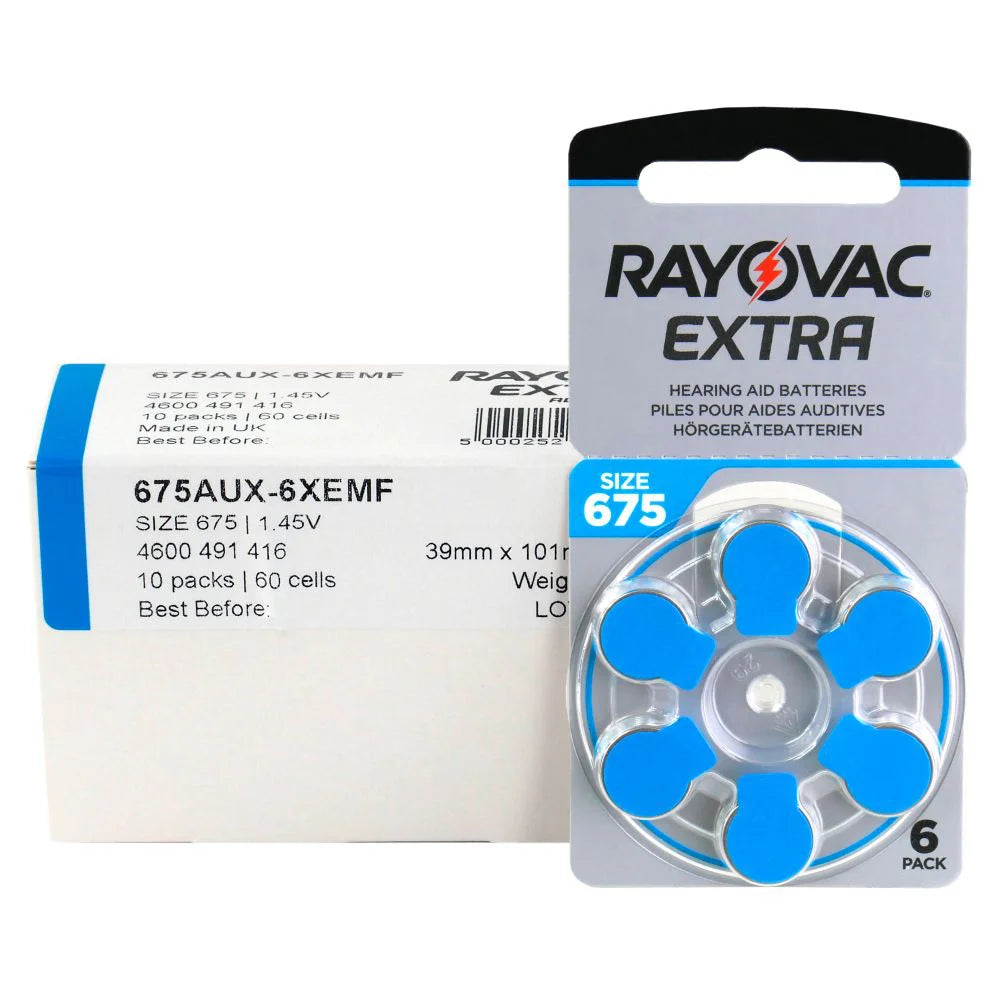 Rayovac Extra 675 Batteries 6er Pack Hearing Aid - MIZO.at