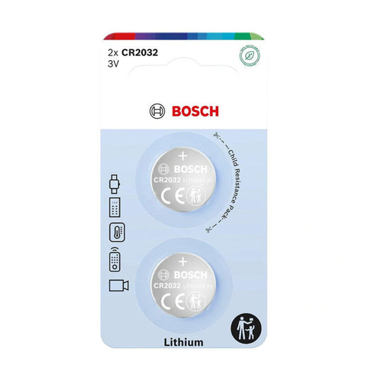 Bosch CR2032 Lithium Knopfzellen 2er Pack 3V