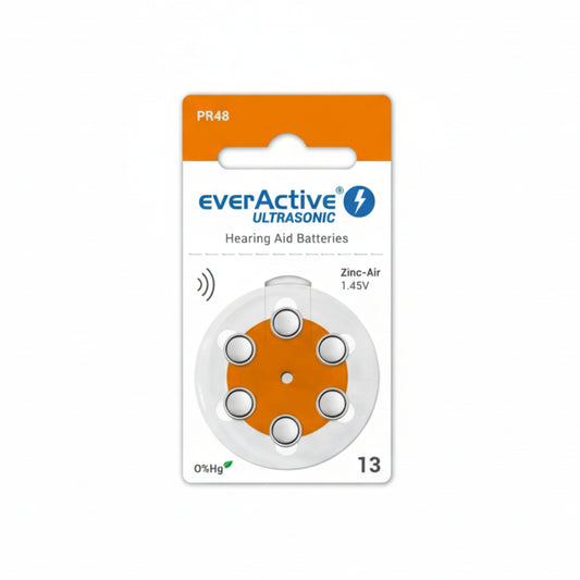 everActive ULTRASONIC 13 Batteries 6er Pack Hearing Aid - MIZO.at