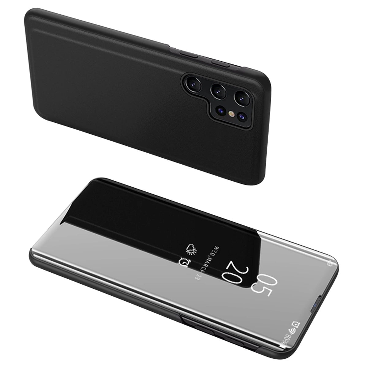 Samsung S24 Ultra Clear View Case | Smart Flip Cover Black - MIZO.at
