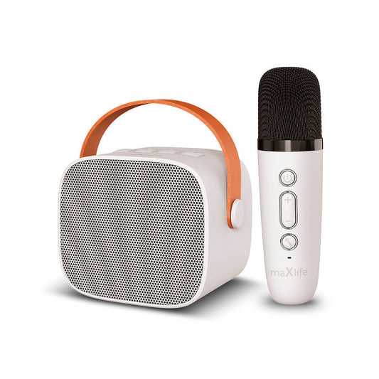 Maxlife MXKS-100 Karaoke Speaker | Bluetooth Mic – White - MIZO.at