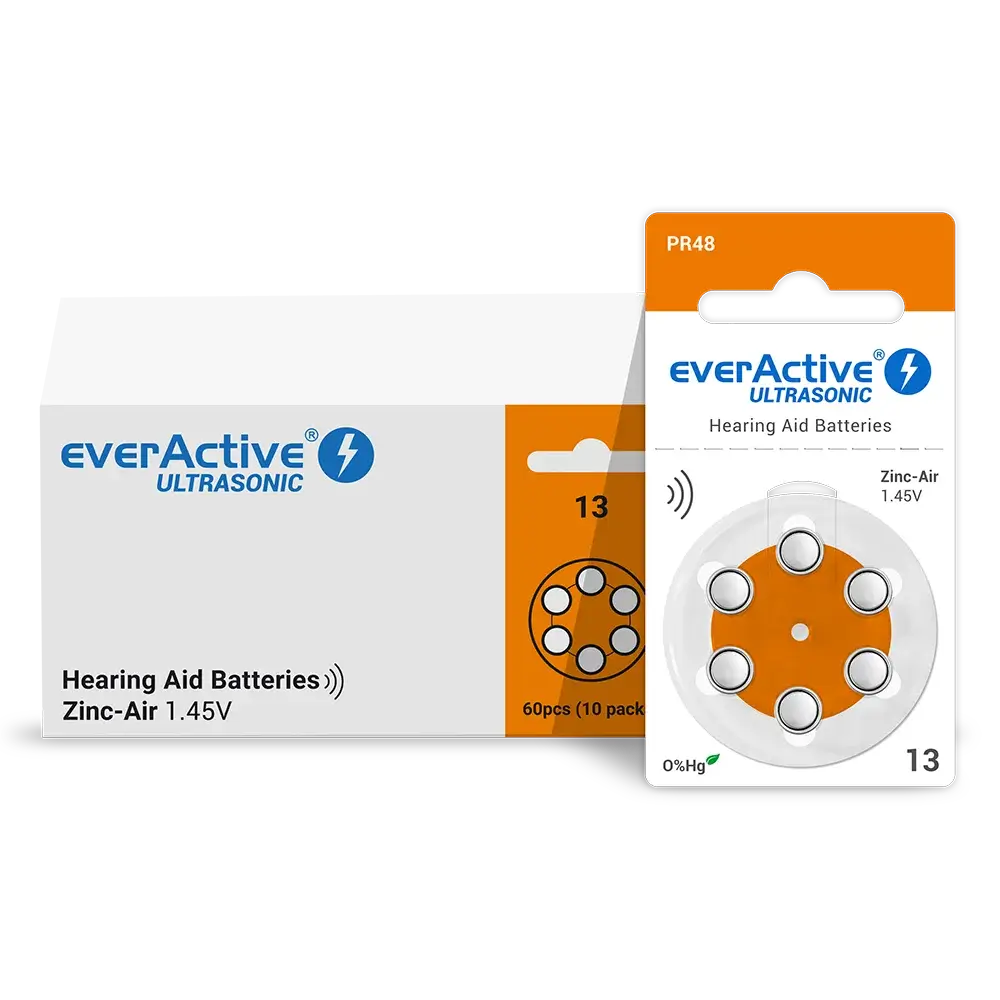 everActive ULTRASONIC 13 Batteries 6er Pack Hearing Aid - MIZO.at
