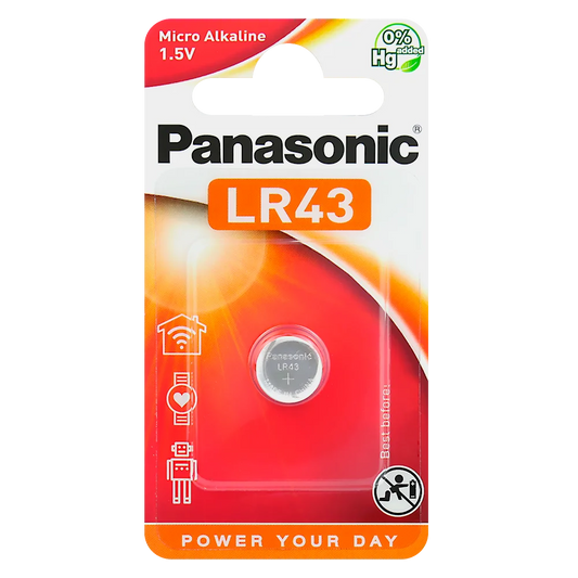 LR43 Knopfzelle 1.5V Batterie AG12 G12 Panasonic