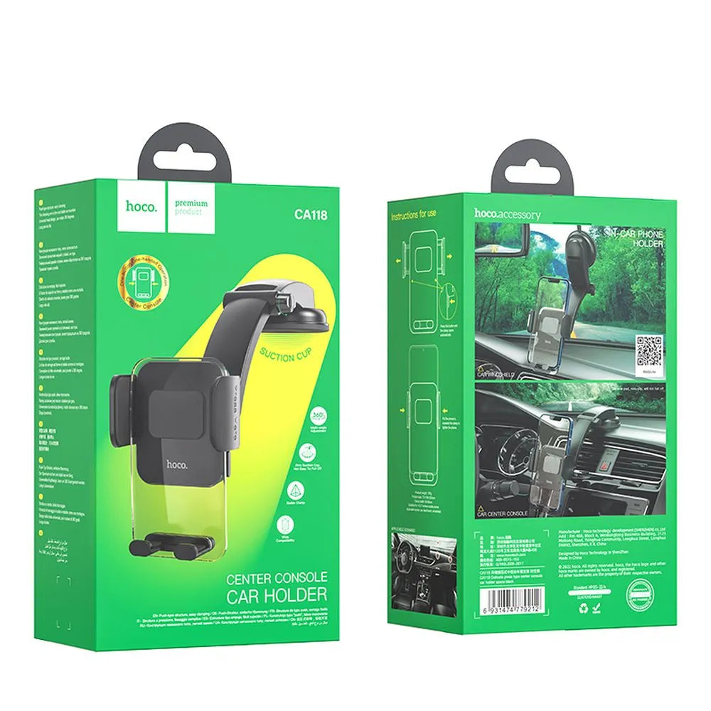 HOCO CA118 Auto Handyhalterung Windschutzscheibe Schwarz