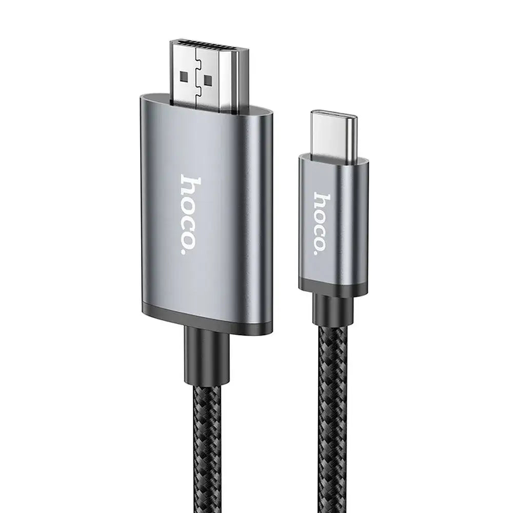 Hoco UA27 USB-C zu HDMI Kabel 4K 30Hz 2m Grau Metall - MIZO.at