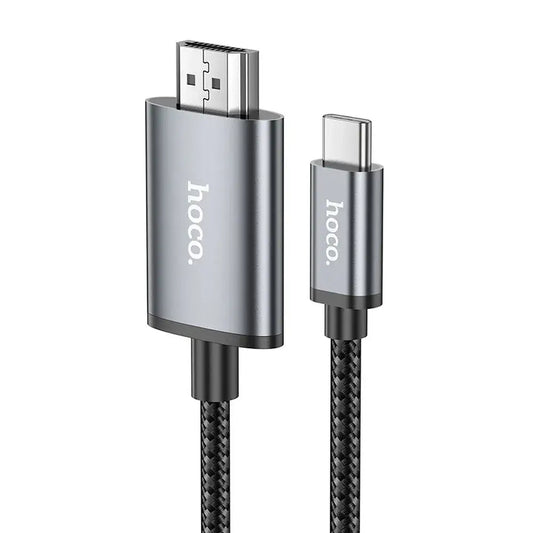 Hoco UA27 USB-C zu HDMI Kabel 4K 30Hz 2m Grau Metall - MIZO.at