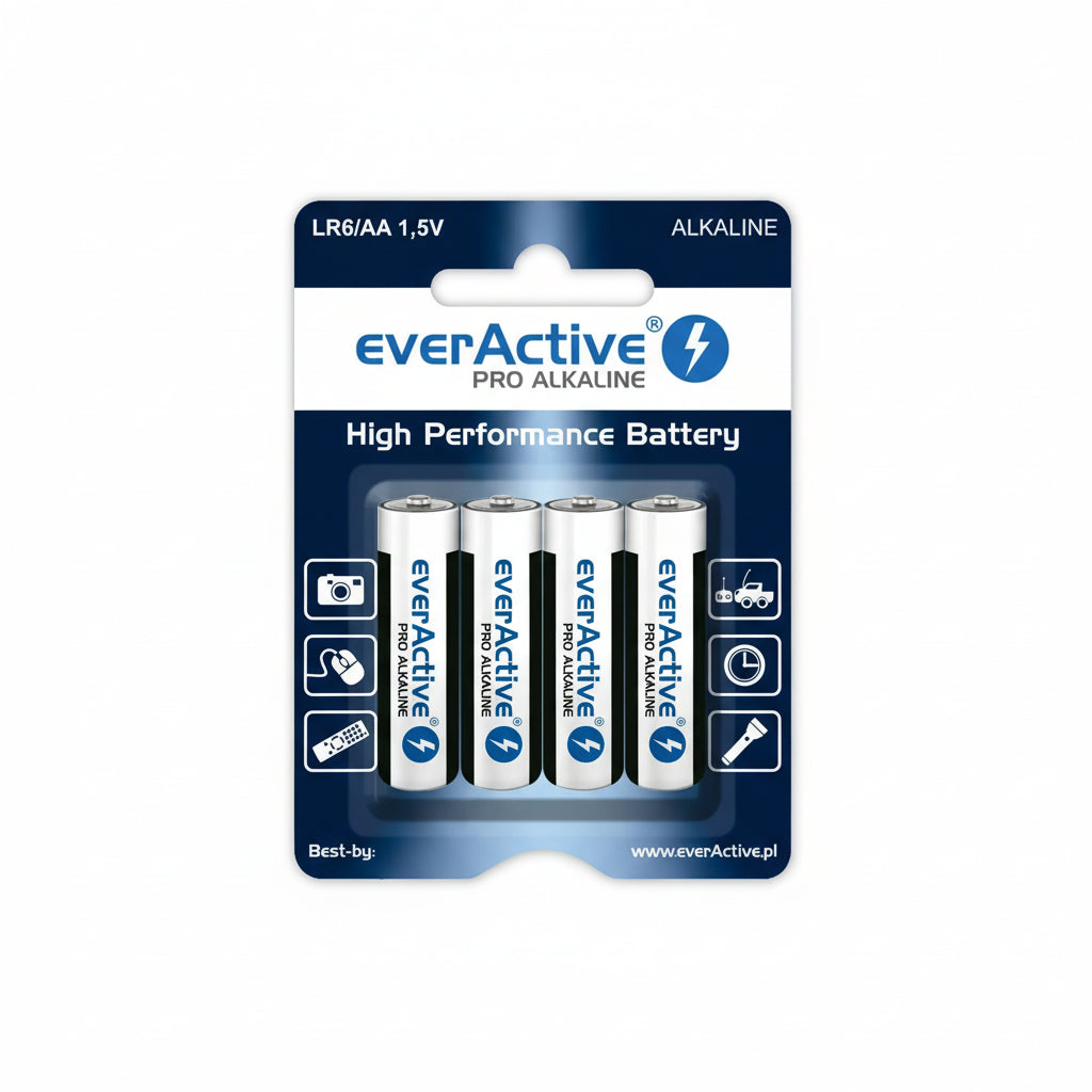 everActive Pro LR6 AA Alkaline Batterien 4er Pack - MIZO.at
