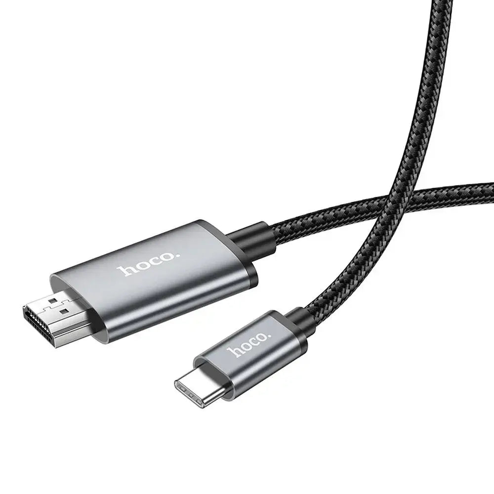 Hoco UA27 USB-C zu HDMI Kabel 4K 30Hz 2m Grau Metall - MIZO.at