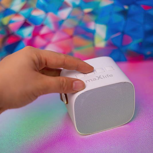 Maxlife MXKS-100 Karaoke Speaker | Bluetooth Mic – White - MIZO.at