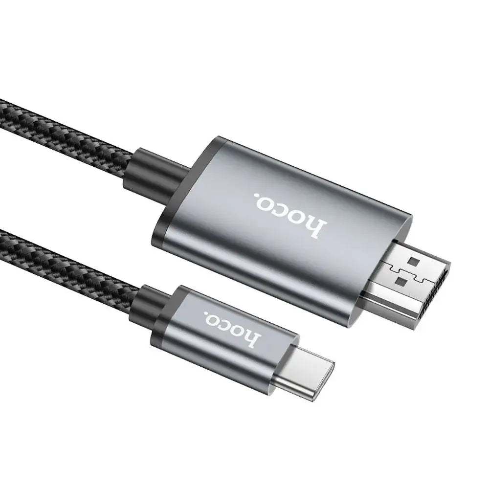 Hoco UA27 USB-C zu HDMI Kabel 4K 30Hz 2m Grau Metall - MIZO.at