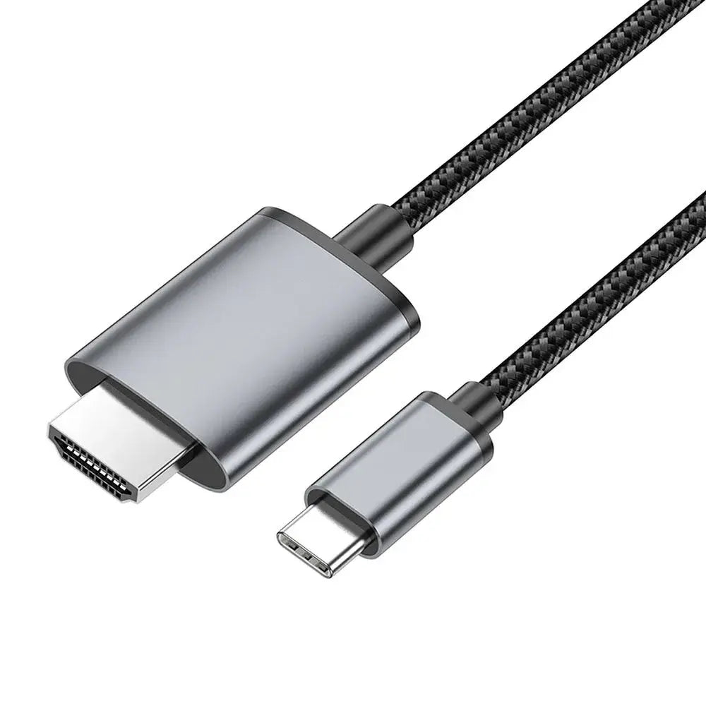 Hoco UA27 USB-C zu HDMI Kabel 4K 30Hz 2m Grau Metall - MIZO.at