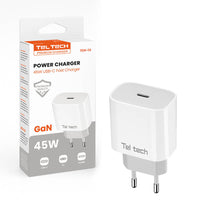 Teltech GaN Netzteil USB-C 45W Weiß TCH06 - MIZO.at