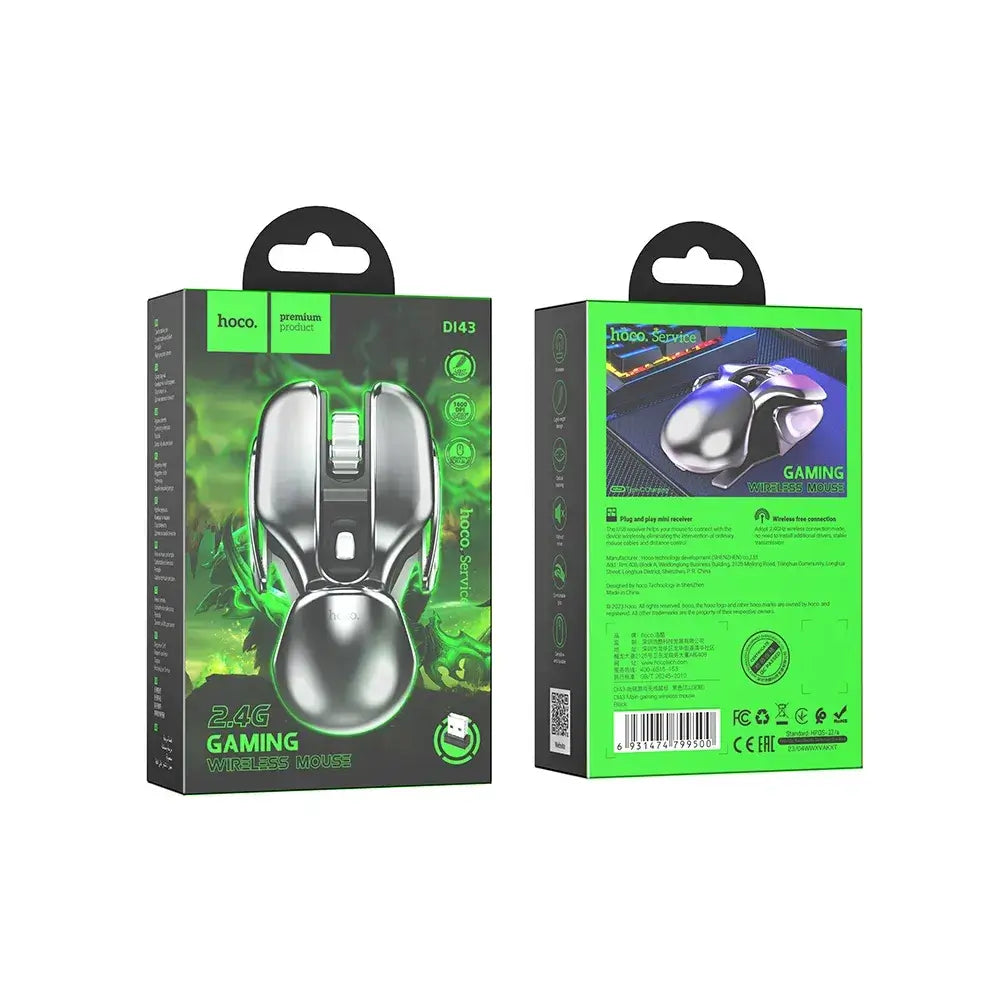 Hoco DI43 Wireless Gaming Maus 2.4G Ergonomisch Schwarz - MIZO.at