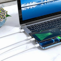 Hoco X74 3in1 USB Kabel 1m Lightning Micro USB USB-C Weiß