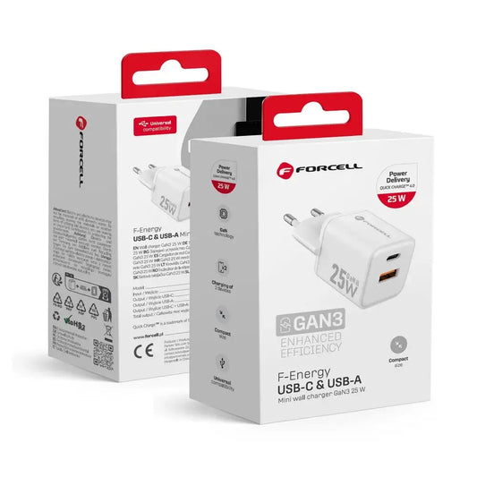 FORCELL Mini GaN III VT-25B 25W Travel Charger – White - MIZO.at