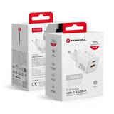 FORCELL Mini GaN III VT-25B – 25W Ladegerät mit USB-C PD & USB-A QC4.0, Weiß - MIZO.at