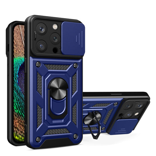 Hybrid Armor iPhone 15 Pro Max Case – Blau CamShield Schutzcover - MIZO.at