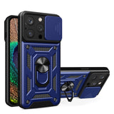 Hybrid Armor iPhone 15 Pro Max Case – Blau CamShield Schutzcover - MIZO.at