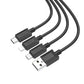 Hoco X74 3in1 USB Kabel 1m Lightning Micro USB USB-C Schwarz - MIZO.at