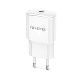 Forever TC-01-20C: 20W USB-C PD Schnelllader für iPhone/Samsung, Weiß - MIZO.at
