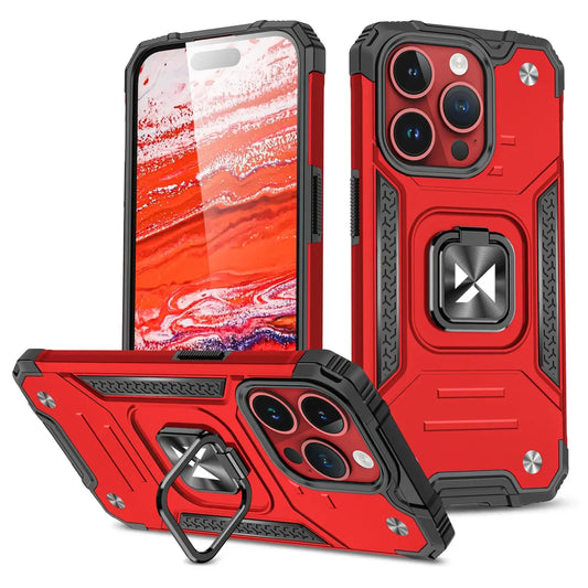 iPhone 15 Pro Schutzhülle – Wozinsky Ring Armor Case Rot - MIZO.at