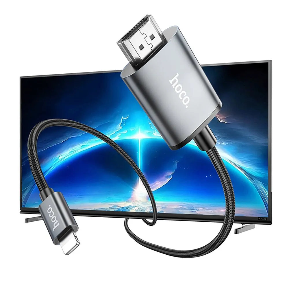 Lightning auf HDMI Kabel 2m 1080p iPhone TV Adapter Hoco UA27 - MIZO.at